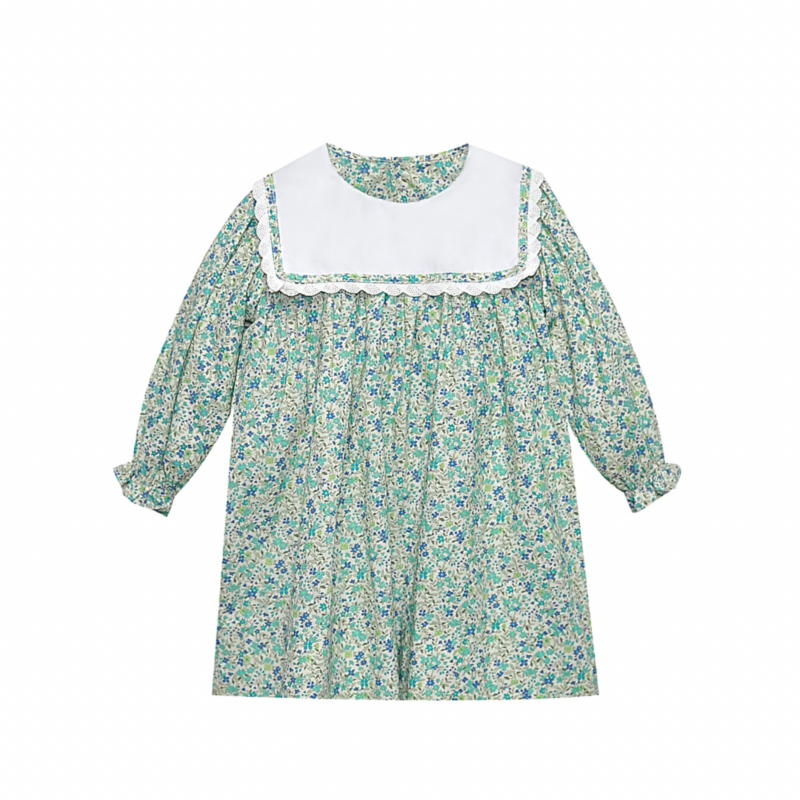 REMEMBER NGUYEN Blue Flowers Reese Dress-Blue Flowers
