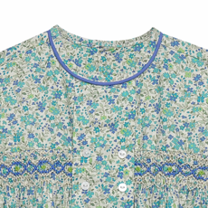 REMEMBER NGUYEN Blue Flowers Ava Rose Dress