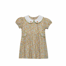 REMEMBER NGUYEN Yellow Flowers Kate Dress-Pumpkins