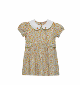 REMEMBER NGUYEN Yellow Flowers Kate Dress-Pumpkins