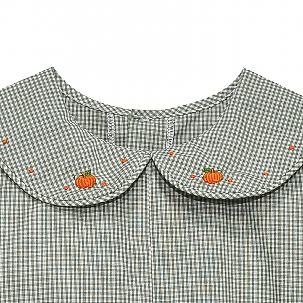 REMEMBER NGUYEN Gray Blue Williams Romper-Pumpkins