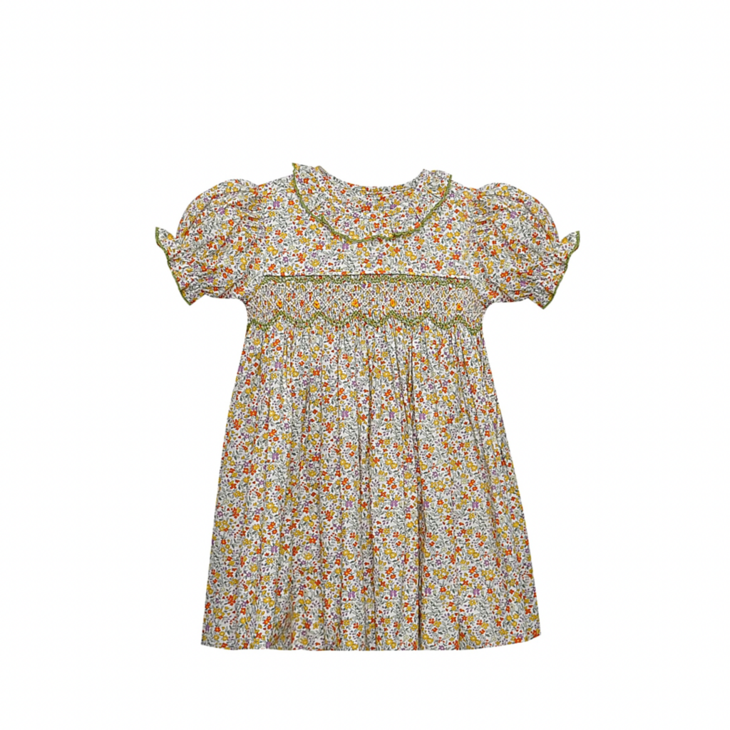 REMEMBER NGUYEN Yellow Flowers Juliette Dress