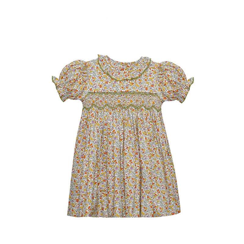 REMEMBER NGUYEN Yellow Flowers Juliette Dress
