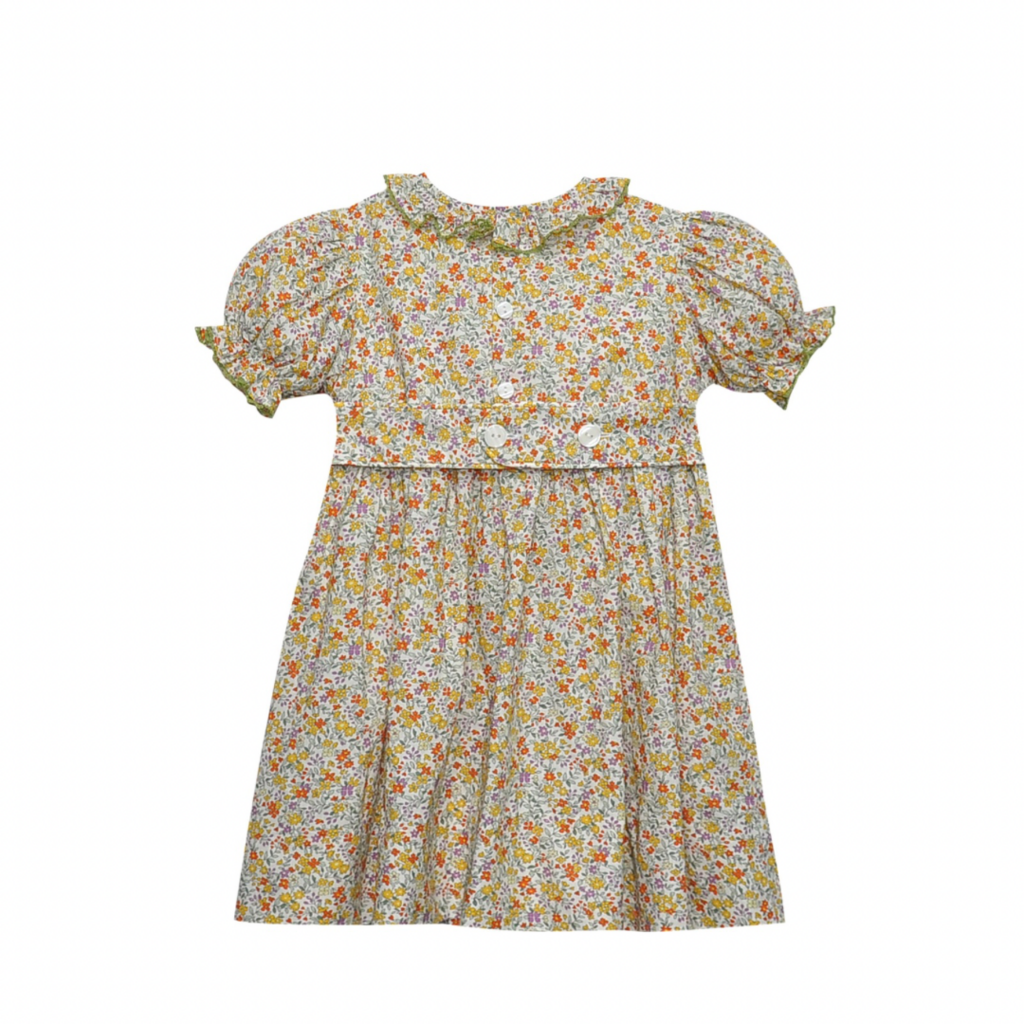 REMEMBER NGUYEN Yellow Flowers Juliette Dress