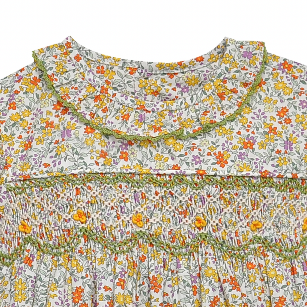 REMEMBER NGUYEN Yellow Flowers Juliette Dress