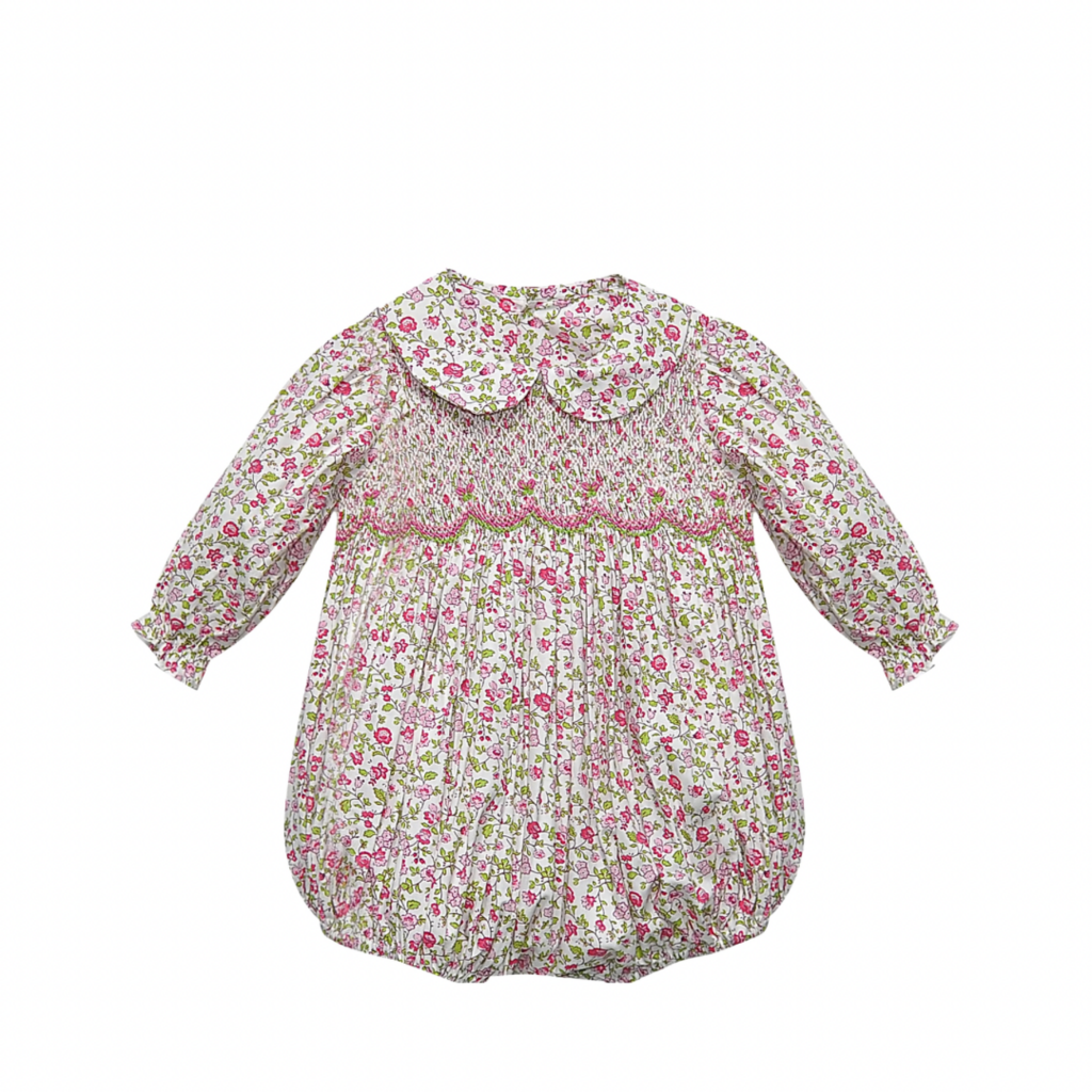 REMEMBER NGUYEN Fuchsia Pink Flower Cate Girl Bubble