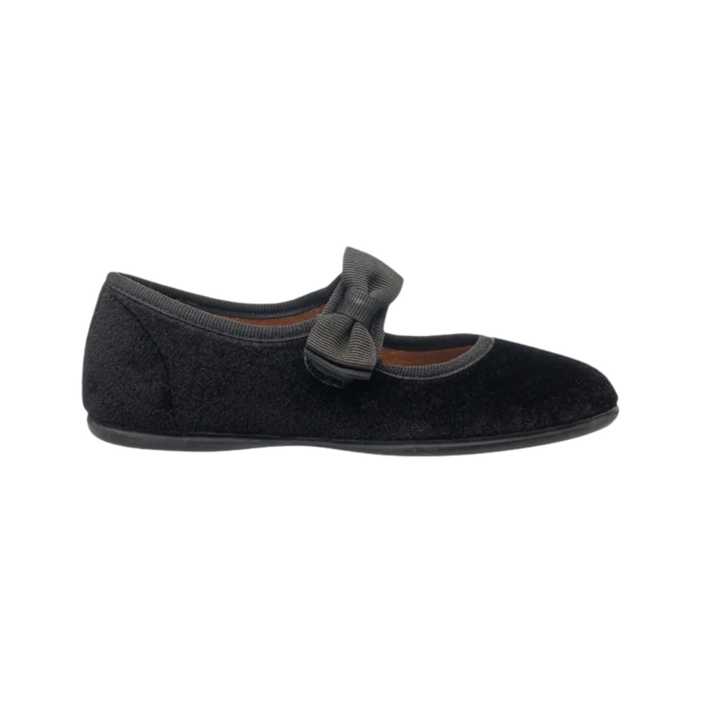 ELEPHANTITO Velvet Bow Mary Jane Suede