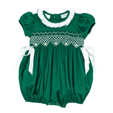 LULU BEBE ROSIE- Smocked Bubble w/Ruffle