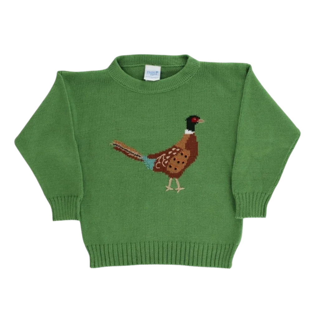 BAILEY BOYS CREW NECK SWEATER-PHEASANT/SAGE