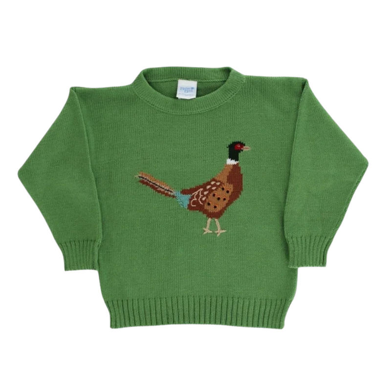 BAILEY BOYS CREW NECK SWEATER-PHEASANT/SAGE