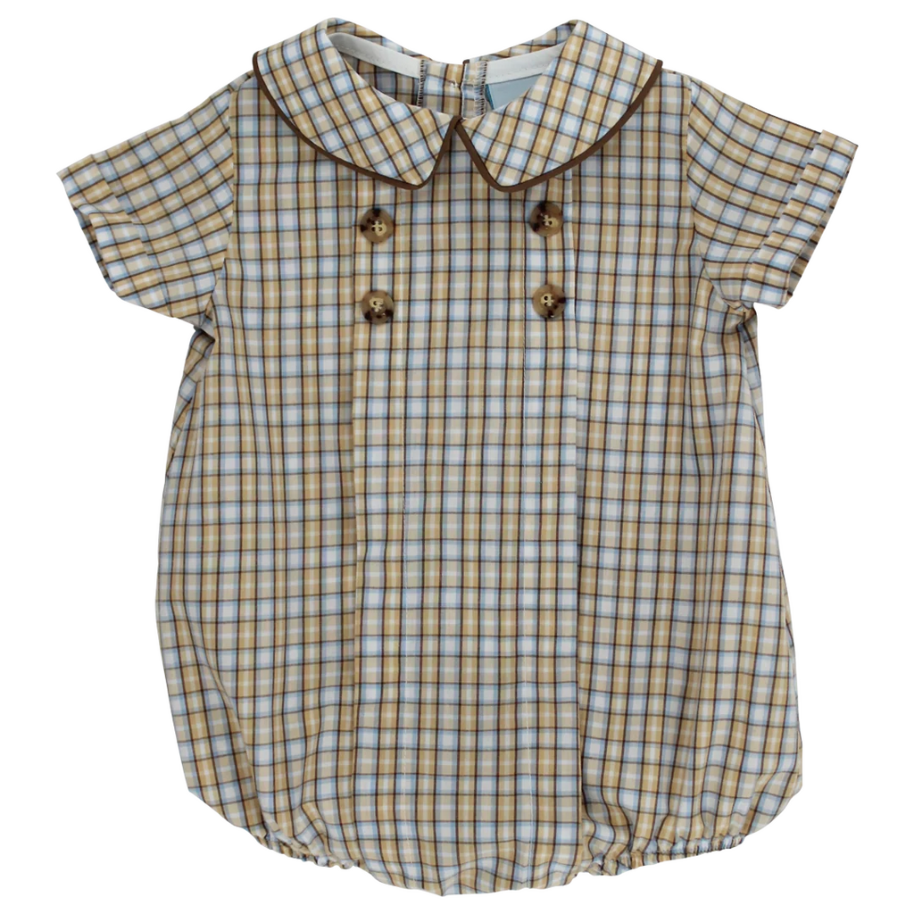 BAILEY BOYS BOY'S PECAN PLAID W BISON-DRESSY BUB SHORT