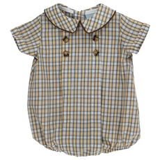 BAILEY BOYS BOY'S PECAN PLAID W BISON-DRESSY BUB SHORT