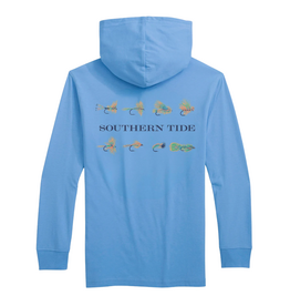 SOUTHERN TIDE Boys Southern Tide Flies LS Hoodie T-Shirt-Cerulean