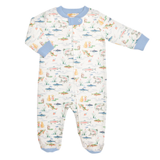 BABY CLUB CHIC Gone Fishing Zipped Footie