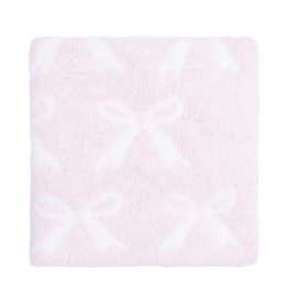 ANGEL DEAR Chenille - Baby Pink Bow Blanket