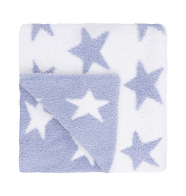 ANGEL DEAR Chenille - Dusty Blue Star Blanket