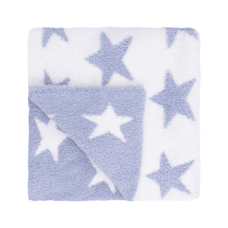 ANGEL DEAR Chenille - Dusty Blue Star Blanket