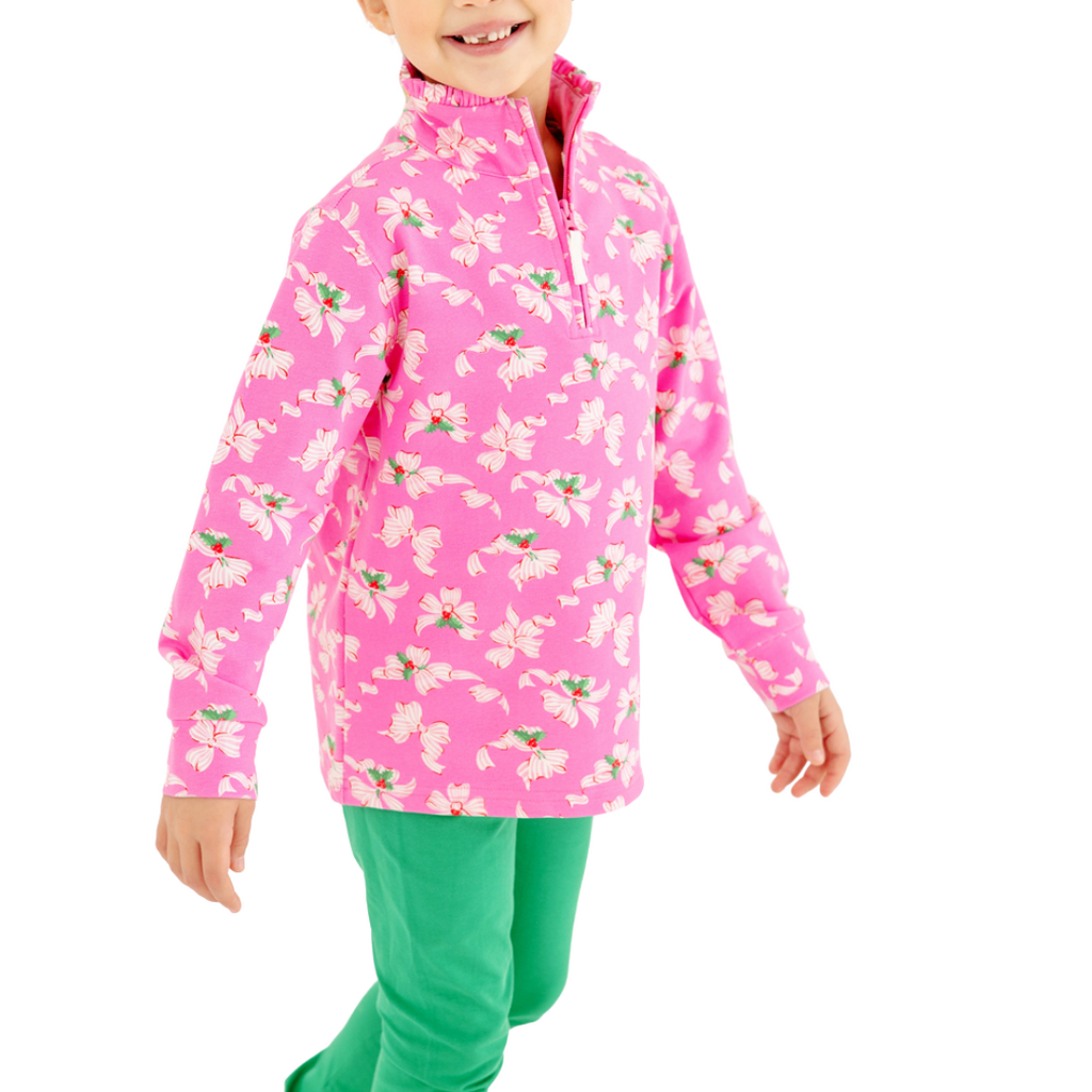 THE BEAUFORT BONNET COMPANY CANTER COLLAR HALF-ZIP-Bows of Holly