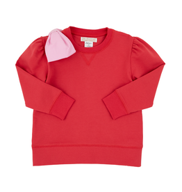 THE BEAUFORT BONNET COMPANY CASSIDY COMFY CREWNECK PUFF SLEEVE-Bow Richmond Red