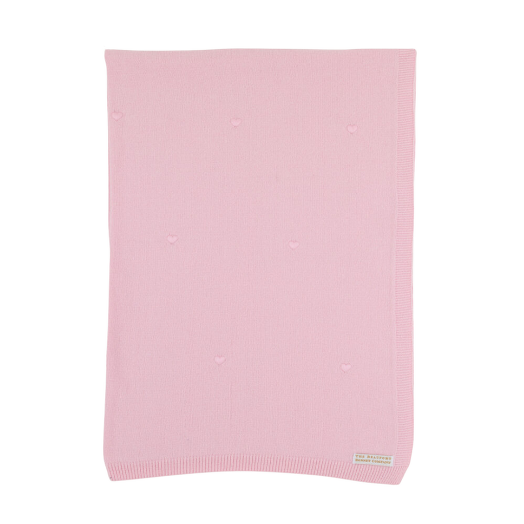 THE BEAUFORT BONNET COMPANY BAILEY BABY BLANKET- Brushed Yarn Palm Beach Pink