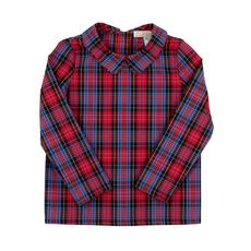 THE BEAUFORT BONNET COMPANY PETER PAN COLLAR SHIRT-WOVEN YARN-LS-Bucktown Tartan