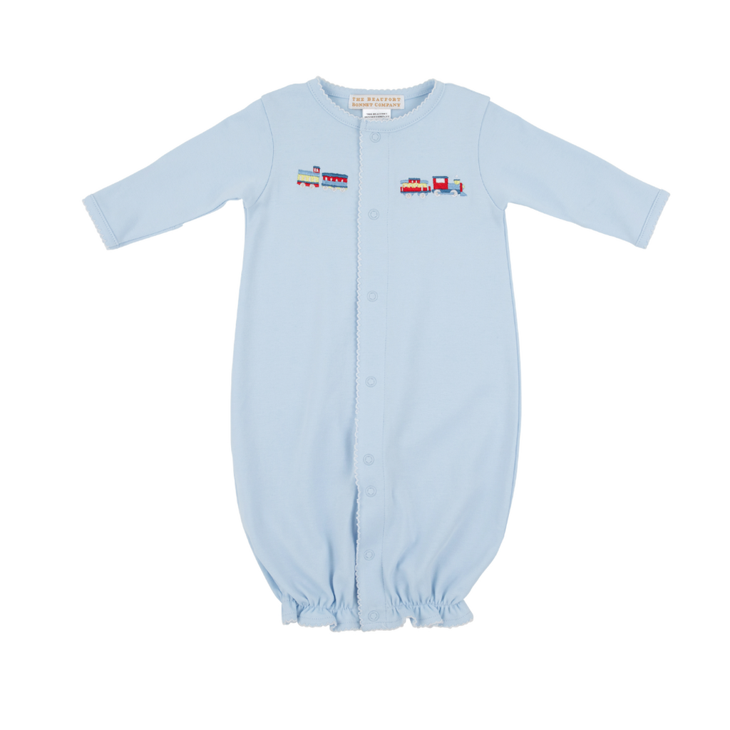 THE BEAUFORT BONNET COMPANY TWINKLE TWINKLE 2 IN 1 GOWN-Buckhead Blue/Train