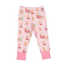 ANGEL DEAR Vintage Reindeer & Santa Pink - Long Sleeve Lounge Set