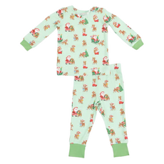 ANGEL DEAR Vintage Reindeer & Santa Uni - Long Sleeve Lounge Set