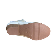 MIA Ivory Lace & Ribbon Cowgirl Boot