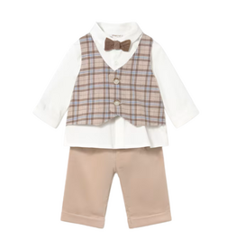 Newborn Boy 3-Piece Set -Beige