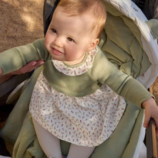 Newborn Girl Knit Dress-Bay Leaf