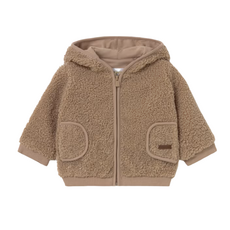 Newborn Boy Faux Fur Jacket-Sponge Cake