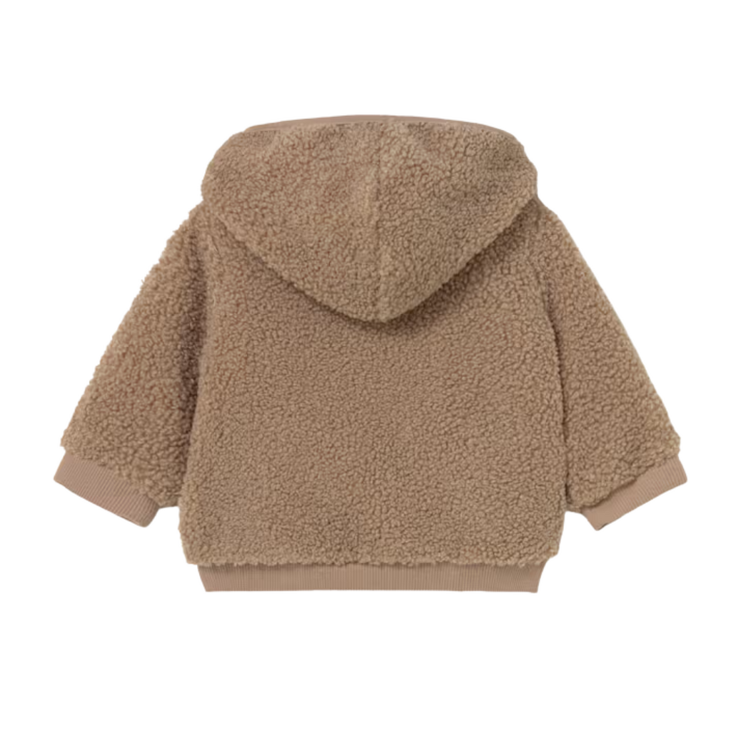 Newborn Boy Faux Fur Jacket-Sponge Cake
