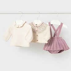 Newborn Girl 3-Piece Set Mauve