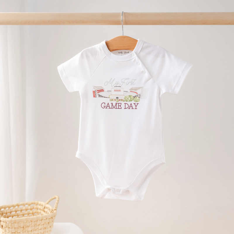 NOLA TAWK My First Game Day - Mississippi Organic Cotton Onesie