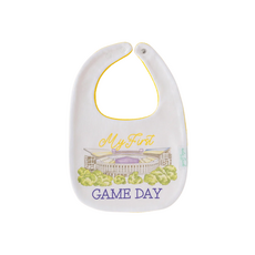 NOLA TAWK My First Game Day - LSU Organic Cotton Bib