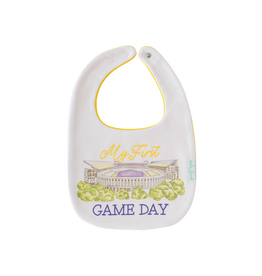 NOLA TAWK My First Game Day - LSU Organic Cotton Bib