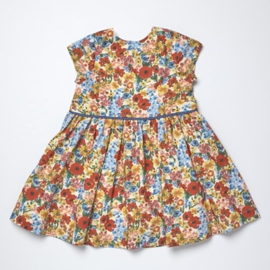 PINK CHICKEN Girls Fatima Dress - Watercolor Meadow