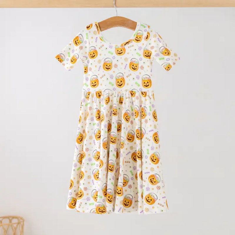 NOLA TAWK No Tricks,Just Treats Organic Cotton Twirl Dress