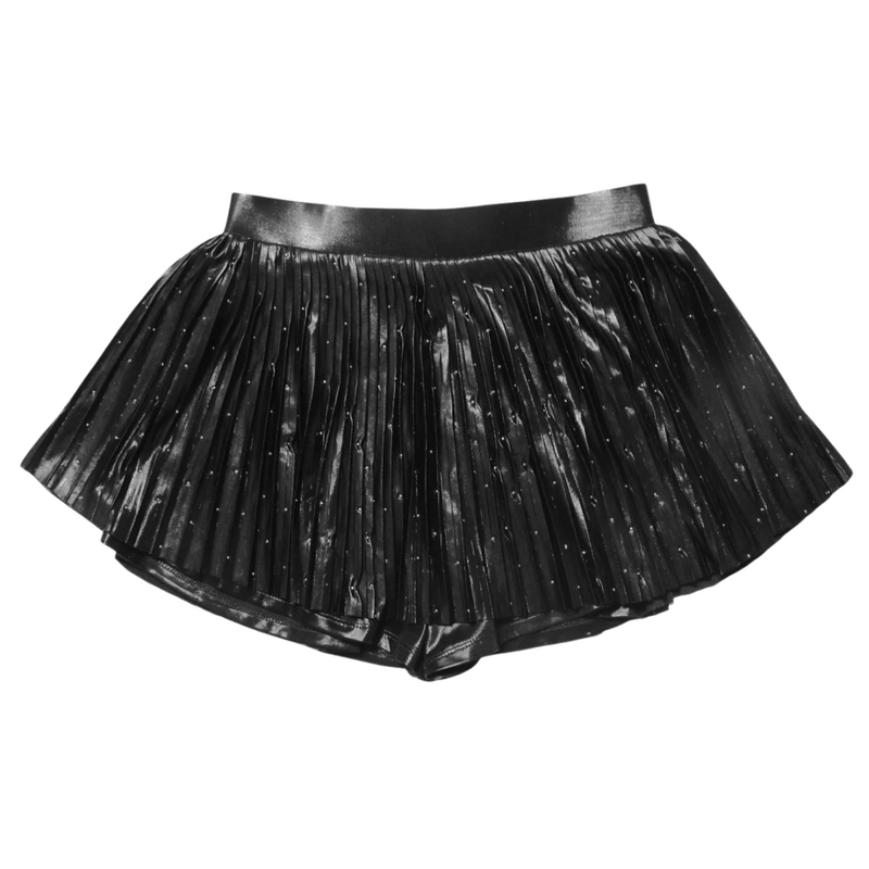MIA NEW YORK Studded Pleated Skort-Black