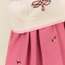 PINK CHICKEN Girls Gianna sSirt - Horse Embroidery