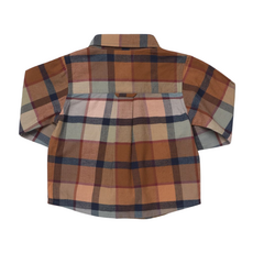 PINK CHICKEN Boys Long Sleeve Jack Shirt - Hayride Plaid