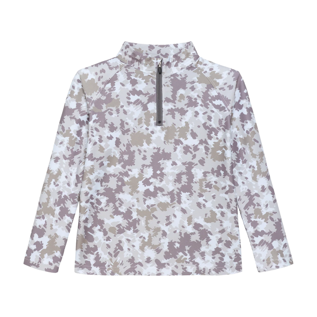 COURTSIDE KIDS Camo Retro Half-Zip