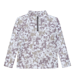 COURTSIDE KIDS Camo Retro Half-Zip