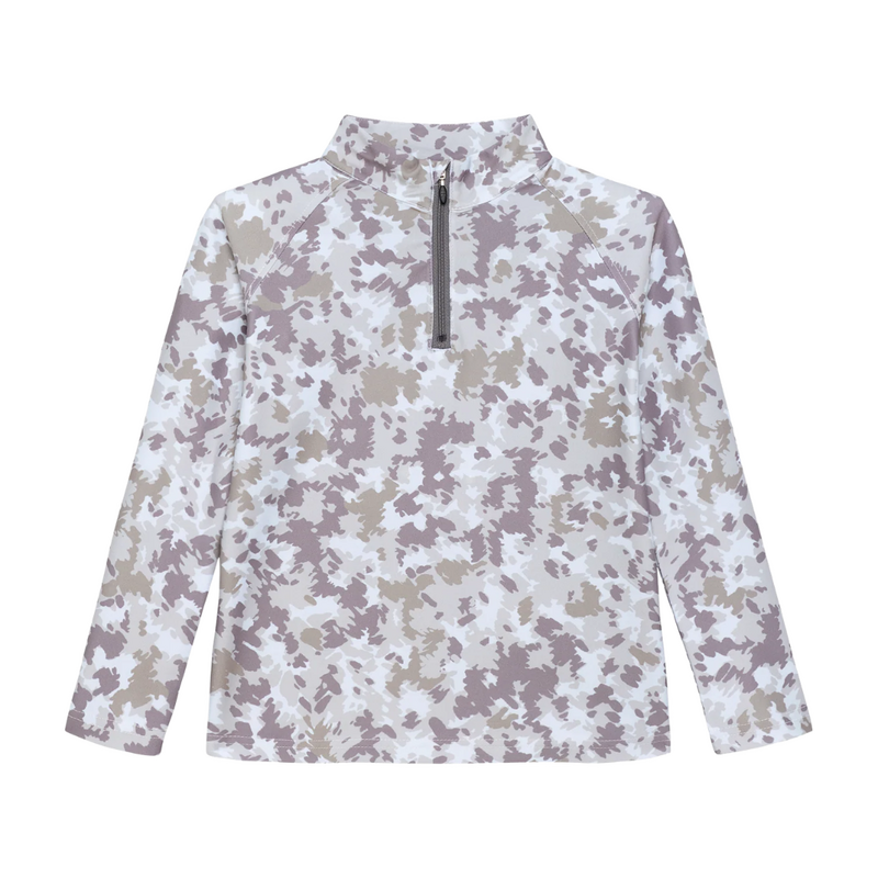 COURTSIDE KIDS Camo Retro Half-Zip