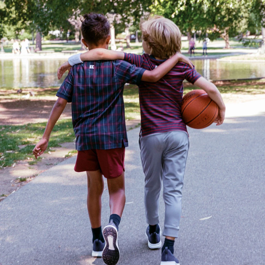 COURTSIDE KIDS Gray Warm-up Jogger