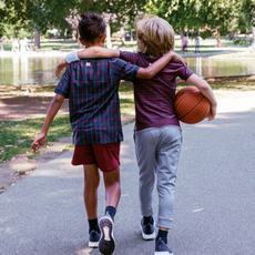 COURTSIDE KIDS Gray Warm-up Jogger