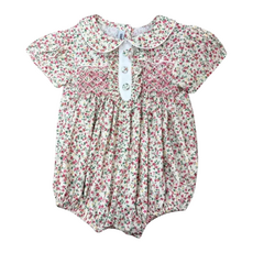 Samantha Floral Smocked Bubble