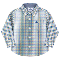 SOUTHBOUND LS Dress Shirt-Blue/Green/Tan