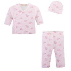 BABY CLUB CHIC Tiny Bunch of Roses Take Me Home w/Hat Set
